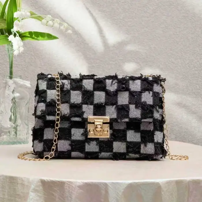 Femmes Denim sac à bandoulière décontracté polyvalent femmes sac ville Style Simple moyen carré sac 