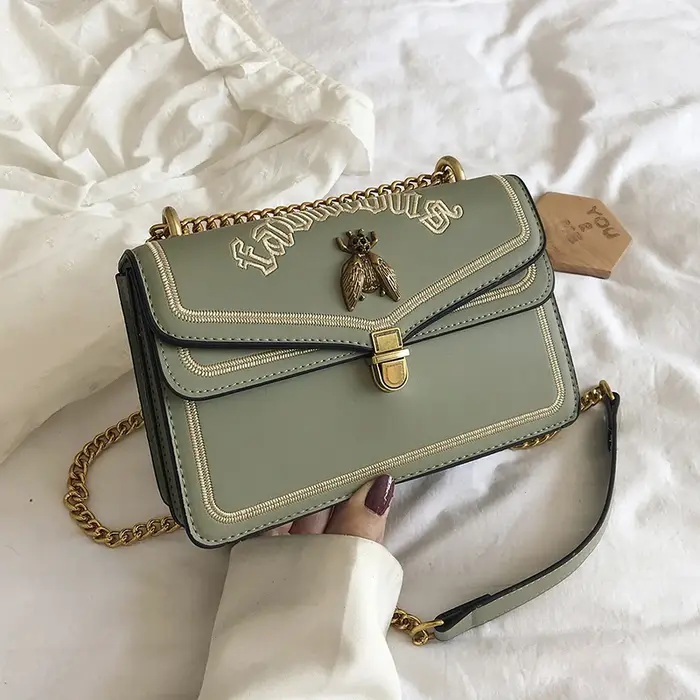 Marque de luxe femmes sac à main 2025 nouveau rétro abeille femme sac à bandoulière Simple fil à broder en cuir PU sacs