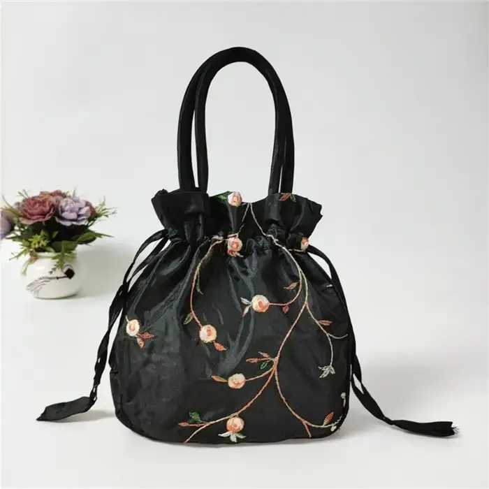 Mini sac à main à motif de fleurs brodées pour femmes, petit sac à main à bandoulière, sac de téléph