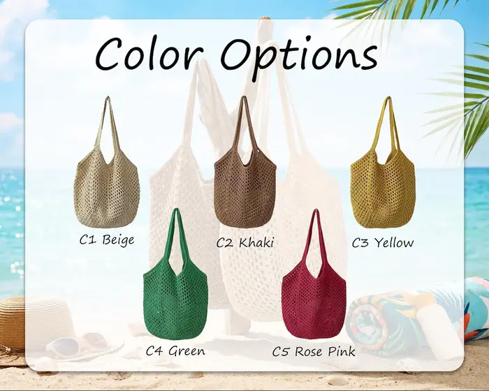 Sac de plage au crochet personnalisé