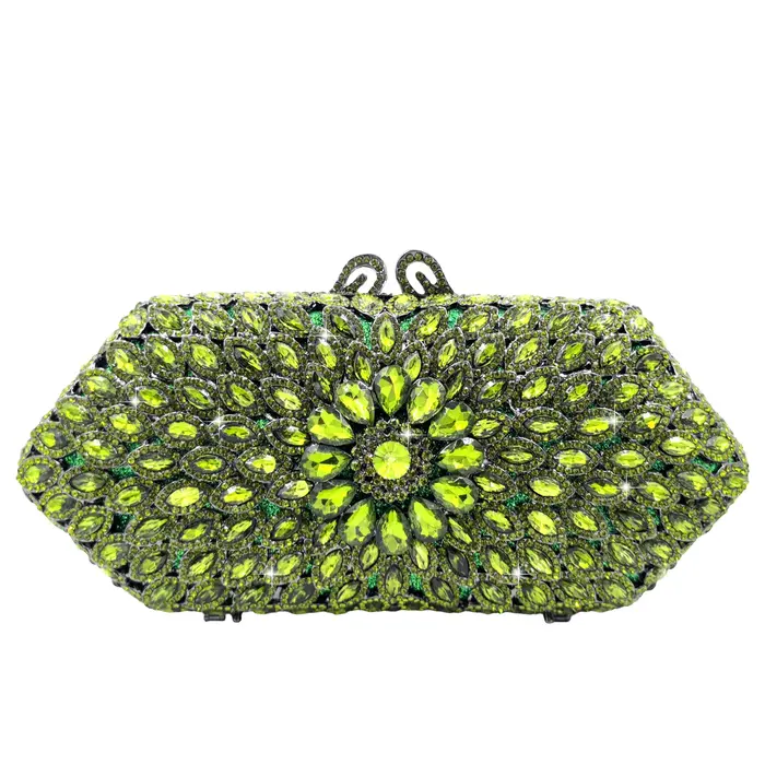 Boutique de FGG Sacs à main de soirée en cristal bleu marine, sacs à main de soirée formels pour fem