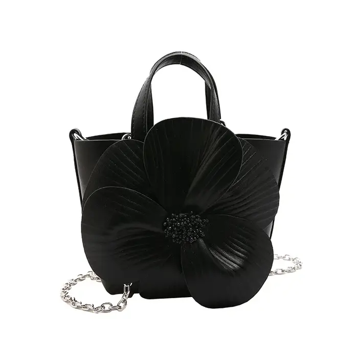 Sac à fleurs créatif pour femme 2026, nouveau sac seau à bandoulière tendance et original, sac en PU