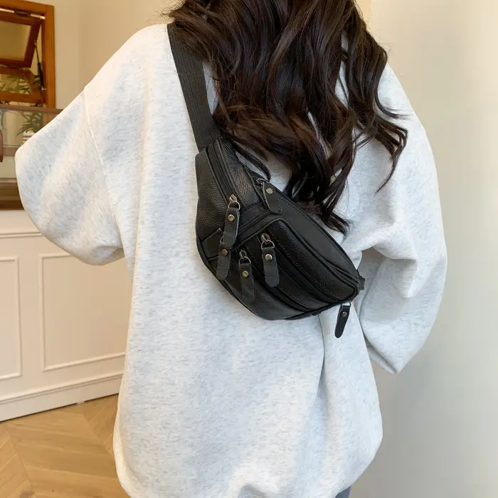 Sac de taille en cuir pour femmes