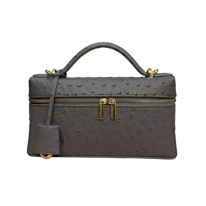 Rowone – petit sac à bandoulière en cuir véritable pour femmes, motif autruche, 23/27, sac à main de