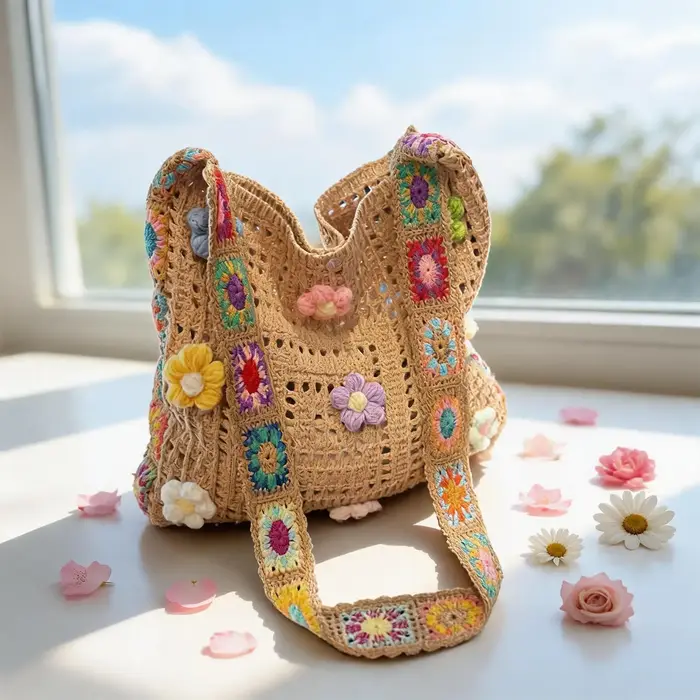 Sacs en crochet bohème pour femmes