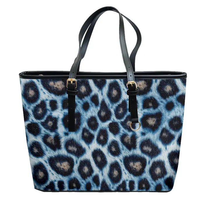 Sac à bandoulière en cuir Oxford PVC imprimé multicolore en fourrure de léopard urbain