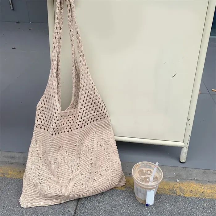 Sacs à main tricotés de styliste pour femmes, fourre-tout de grande capacité, sac de plage d'été, gr
