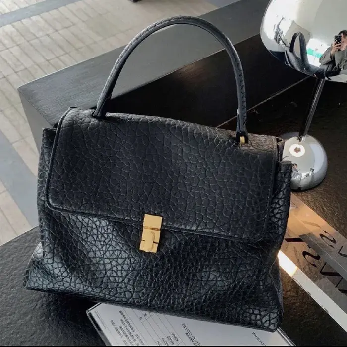 Sac fourre-tout en cuir véritable, sac à main minimaliste, sac de navetteur, sac à bandoulière et sac croisé, nouveau style, motif Litchi, vente chaude de la saison