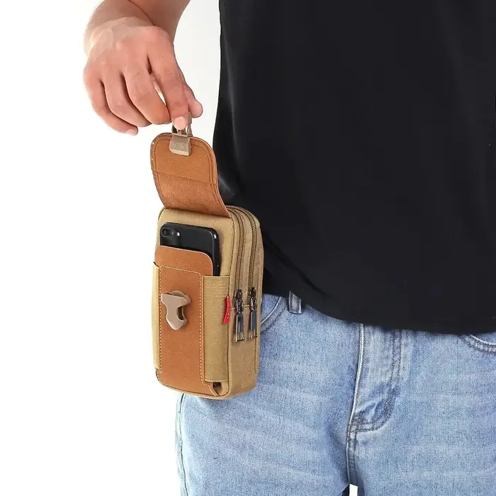 Pochette de ceinture unisexe pour téléphone portable pour hommes