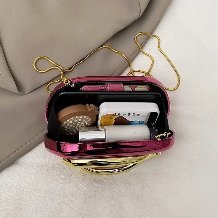 Boîte de fermeture en or pochette femmes soirée de mariage mignon sac à main sac