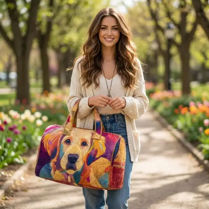 Sac fourre-tout pour femmes avec motifs de chiens