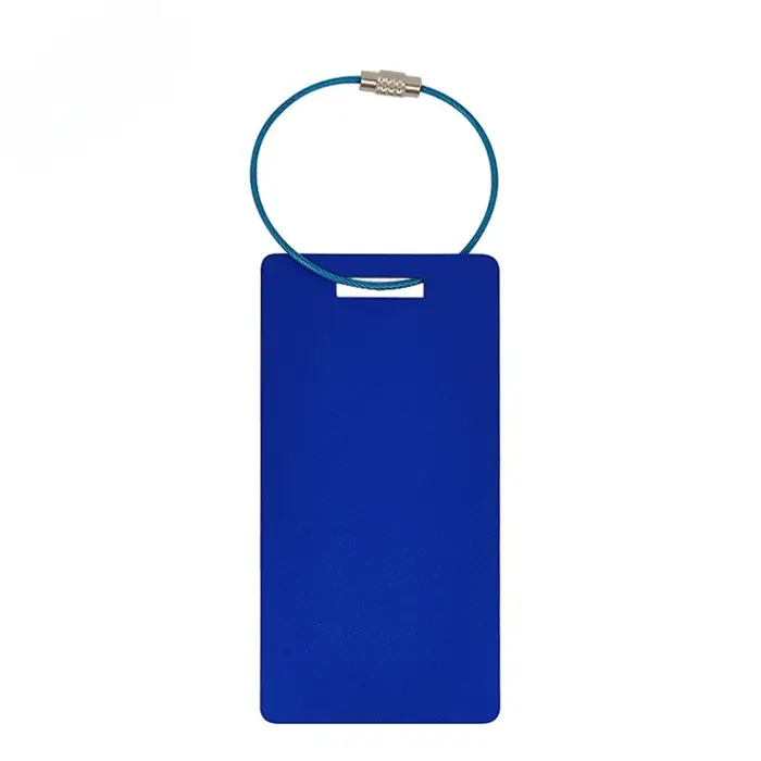 Étiquettes de bagages en métal personnalisées, noms gravés au Laser, images, Logos, étiquettes de ba