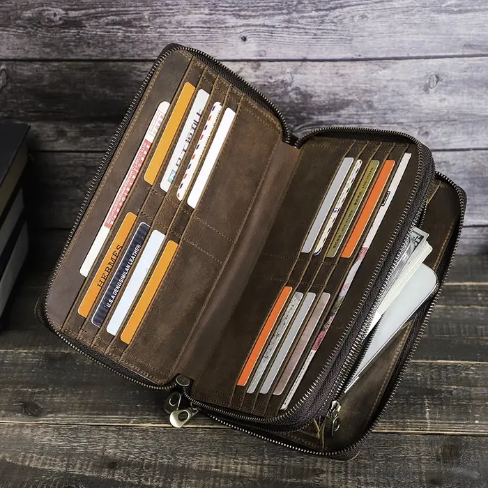 Contact – pochette en cuir véritable pour homme