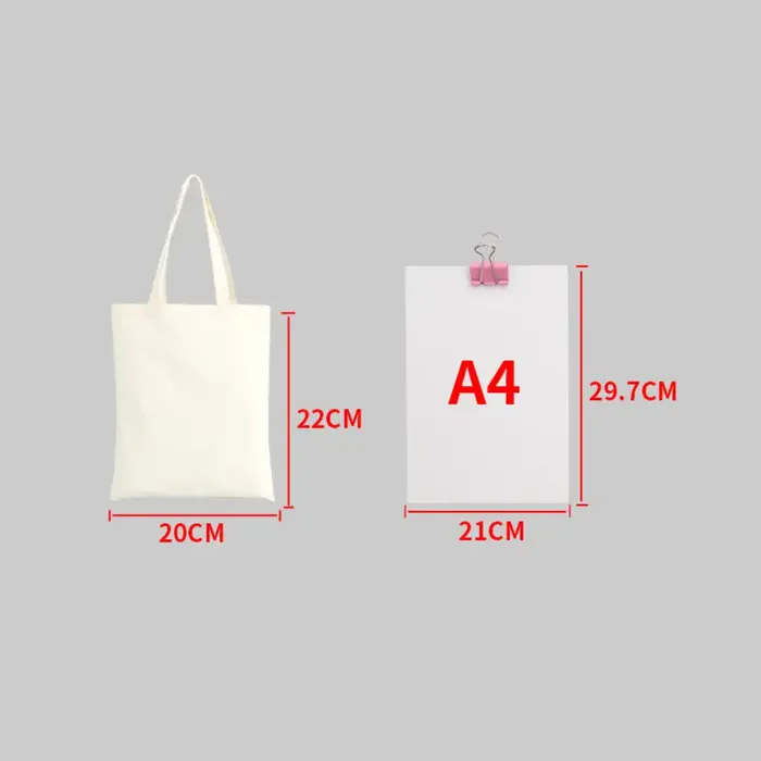 Sac à main en toile noire pour étudiant, sac en coton initié unique, grand sac à provisions, poche d