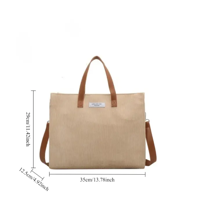 Sacs à Main Vintage en Velours Côtelé pour Femme
