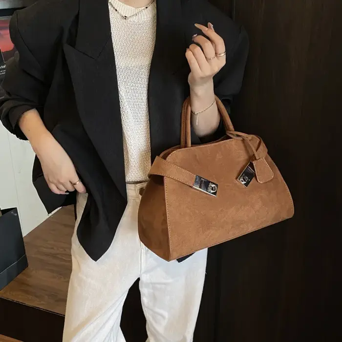 Sac fourre-tout en daim pour femme, nouveau sac à bandoulière tendance de grande capacité, sac à mai