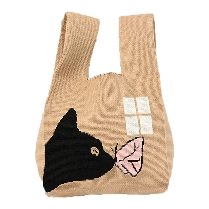 Sac fourre-tout en tricot pour femmes et filles