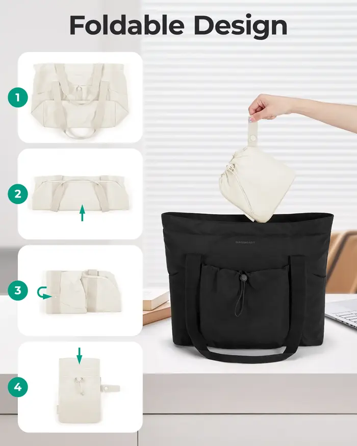 BAGSMART Sac fourre-tout pliable avec cordon de serrage