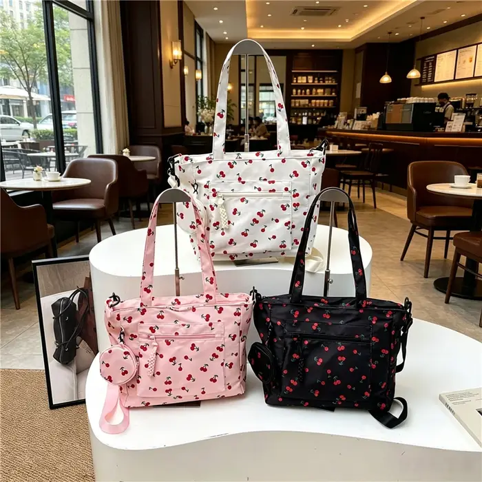 Sac fourre-tout imprimé cerise pour femmes