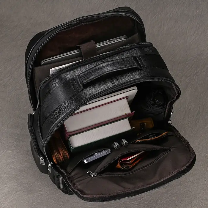 Sac de voyage en cuir double couche pour homme
