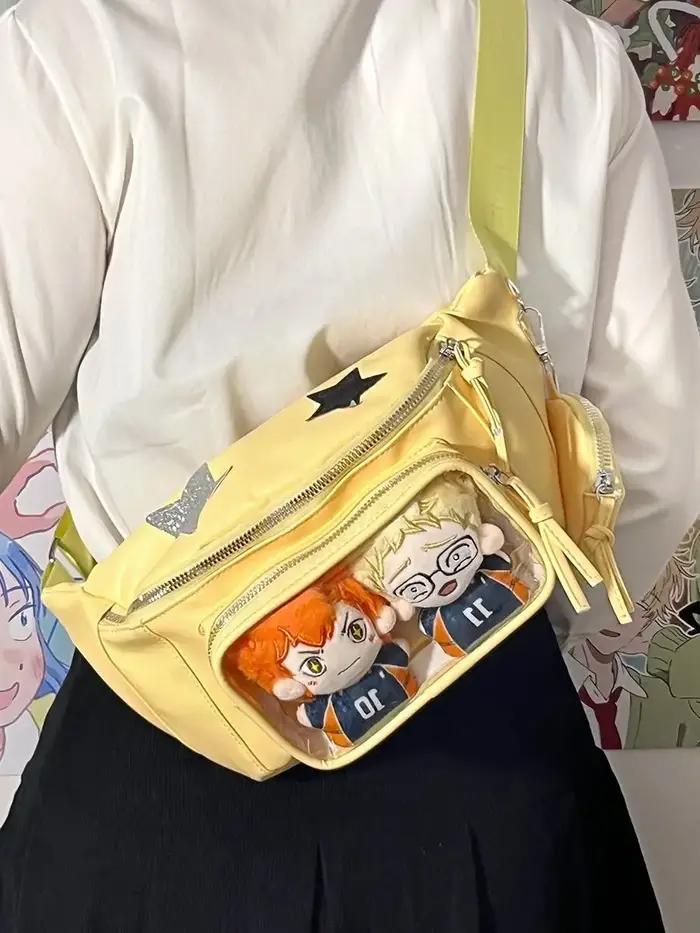 Ita sac femme sac poitrine en cuir PU sac Transparent poche sac à bandoulière