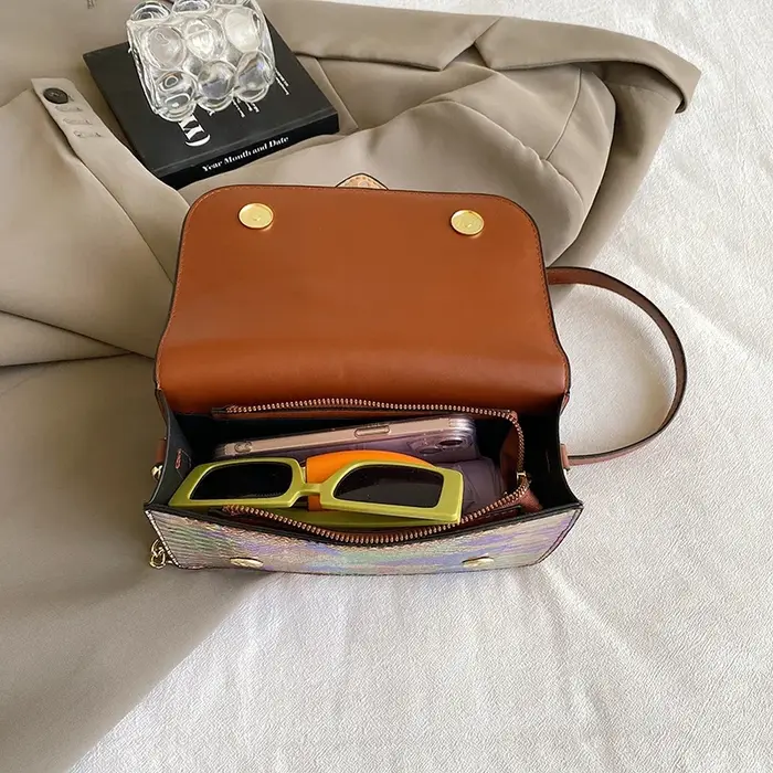 Sac à bandoulière en cuir Pu pour femmes