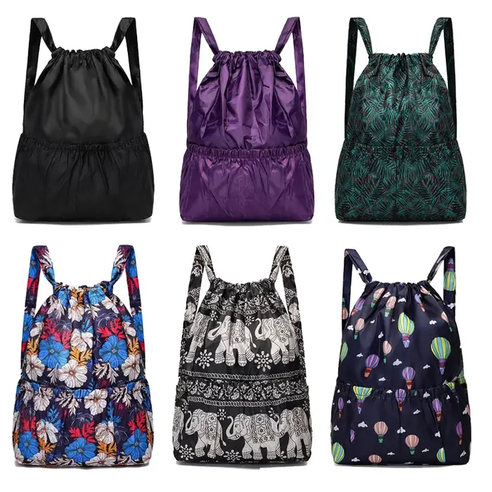 Sac à dos de Sport de voyage pliable avec cordon de serrage