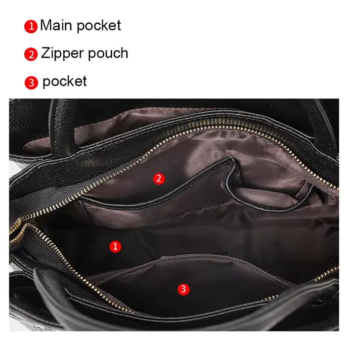 Aidrani Le sac à main en cuir véritable pour femme avec de motifs tissés luxueux est une grande capacité et un sac