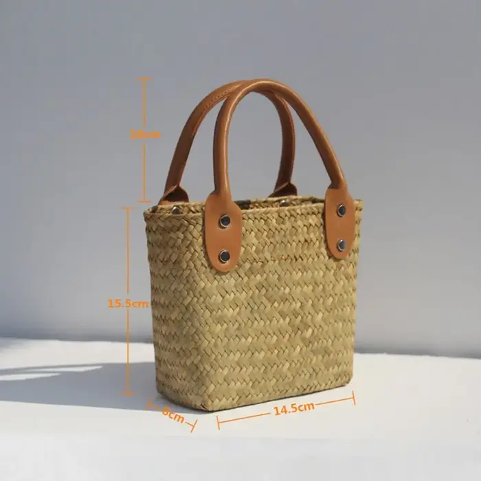 Sac à main tissé en paille pour femme