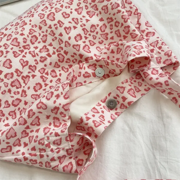 Sac à bandoulière en toile léopard rétro artistique pour femmes