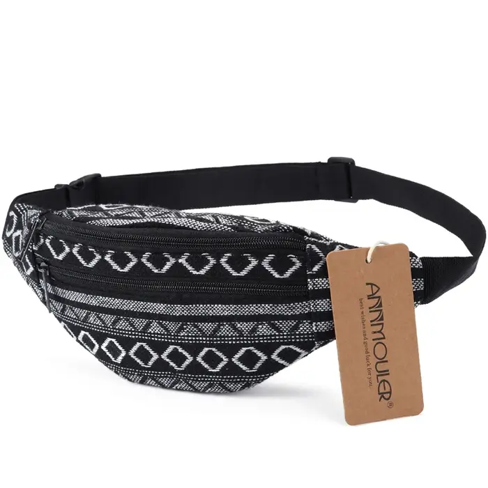 Annmouler nouvelles femmes Fanny Pack 8 couleurs tissu taille Packs Style bohème