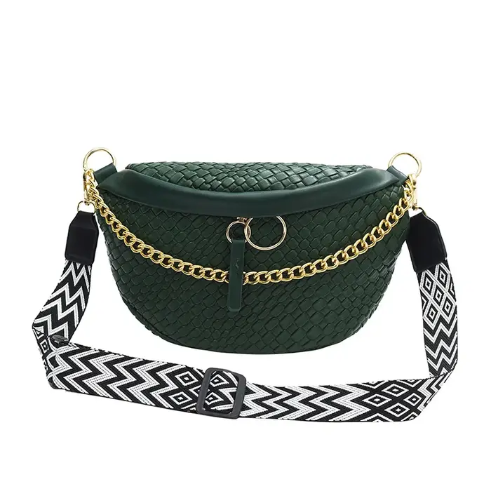 Sac banane à motif tissé pour femme
