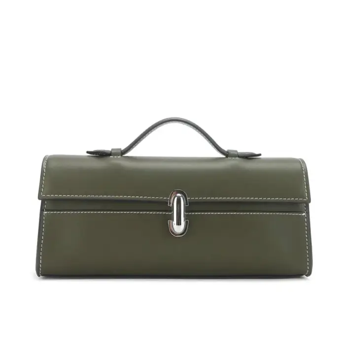 SAVETTE marque en cuir véritable petit sac carré rectangulaire Baguette fourre-tout femmes Simple sa