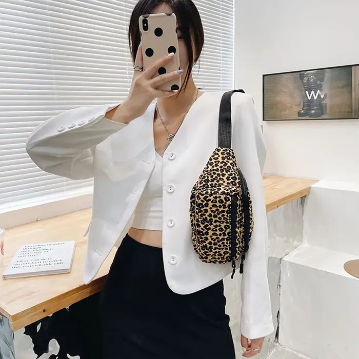 Sac banane en flanelle pour femmes