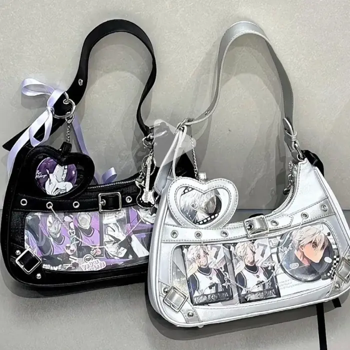 Mignon Y2k femmes sac à bandoulière mode élégant doux Lolita Jk Ita sac Transparent littéraire Kawaii exquis femme sac à main