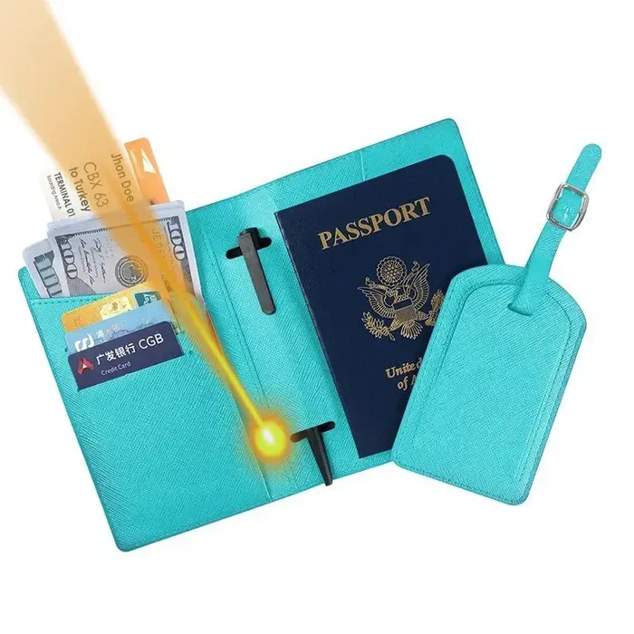 Étui porte-passeport de voyage photo personnalisé pour hommes et femmes