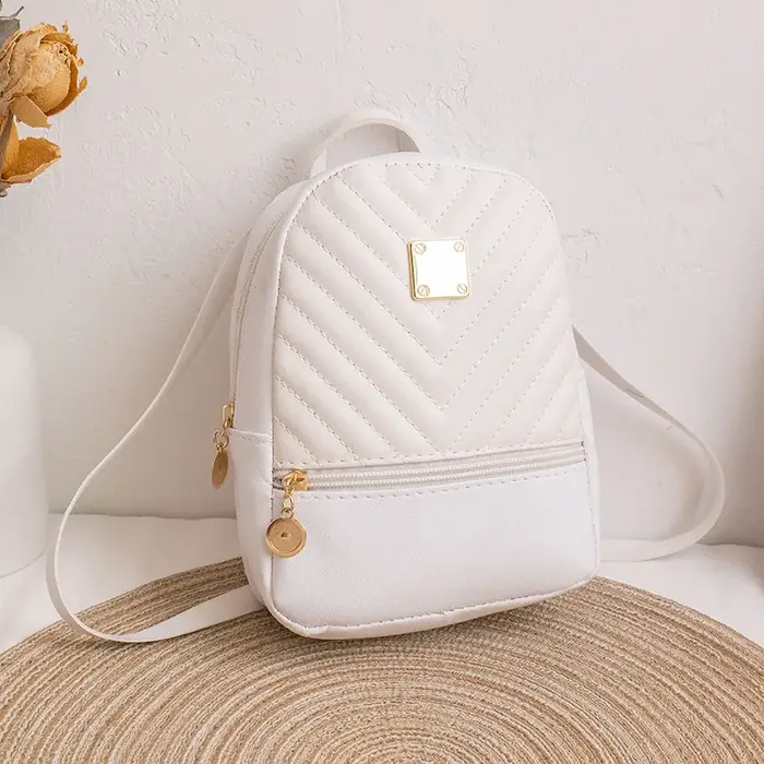Mini sac à dos multifonctionnel en cuir PU pour femme, pack de poudres de téléphone pour femme, sac 