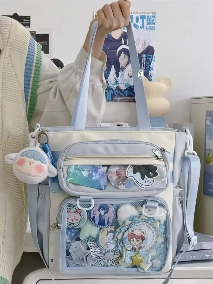 Sac à main Ita Transparent japonais pour femmes, fourre-tout à bandoulière Portable de grande capaci