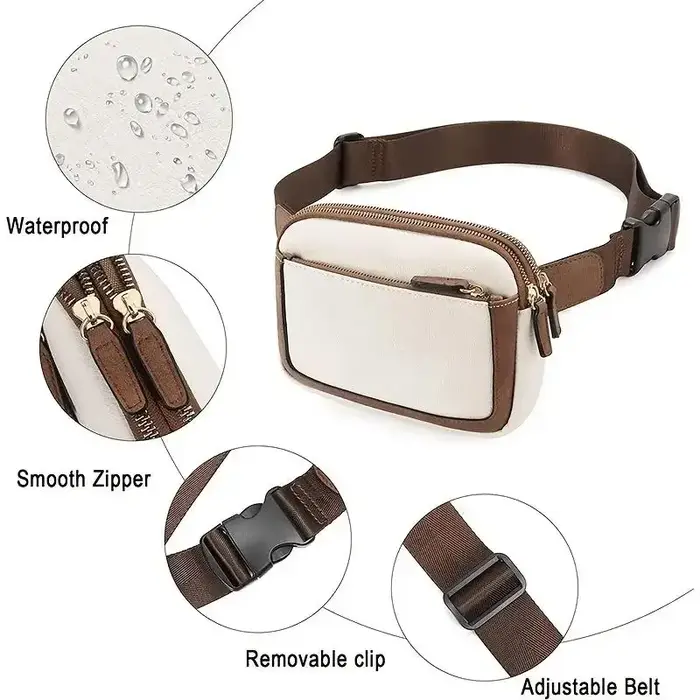 Sac de taille en cuir pour femmes