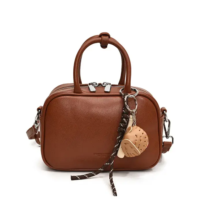 Sac Boston Grande Taille Rétro Urbain Simple et Tendance, Sac Bandoulière Croisé à l'Épaule, Sac Sou
