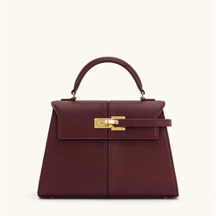 Sac à main femme JW PEI Elise, design tendance 2026, nouveau sac bordeaux, grand sac carré bandouliè