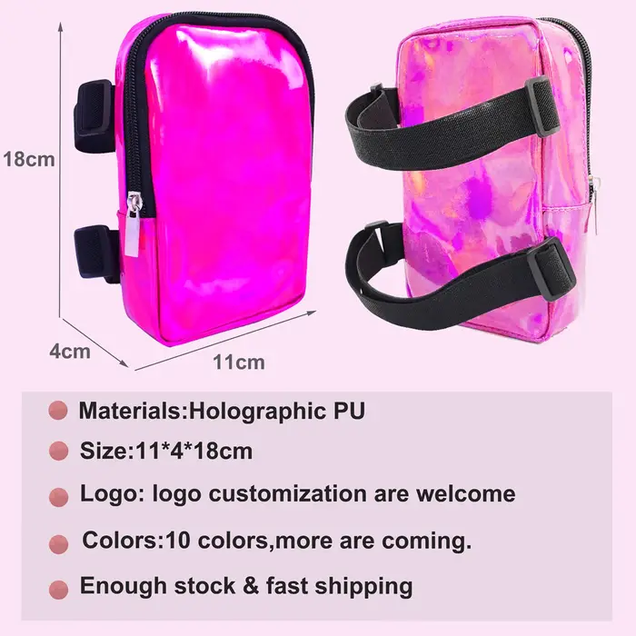 Sac de cuisse holographique pour femmes