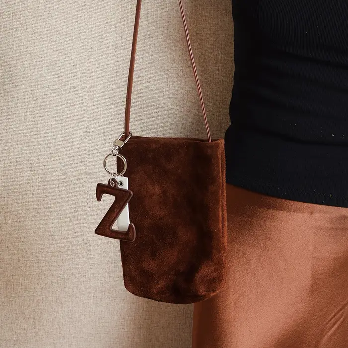 Sac de téléphone en daim de luxe pour femmes