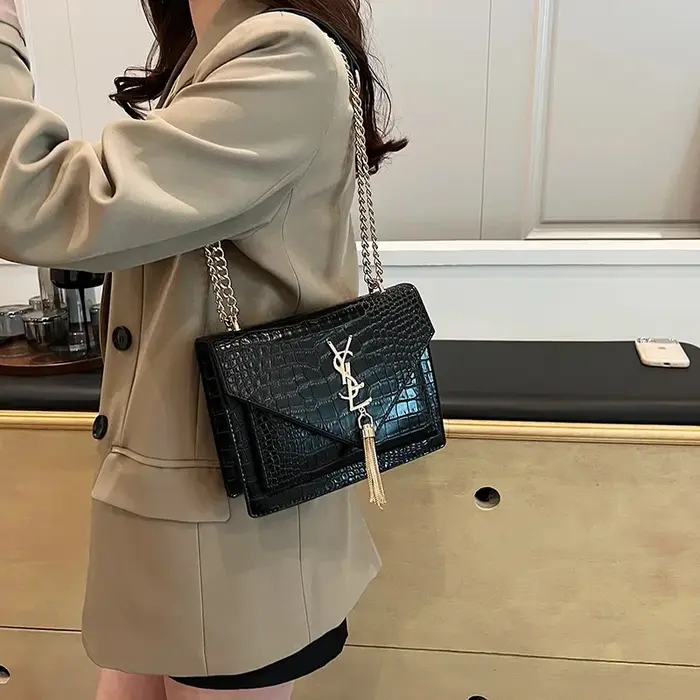 Sac à bandoulière pour femme motif pierre 2026, petit sac carré texturé haut de gamme, sac messager