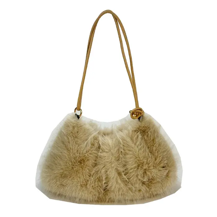 Sac à main chic en fourrure pour femme