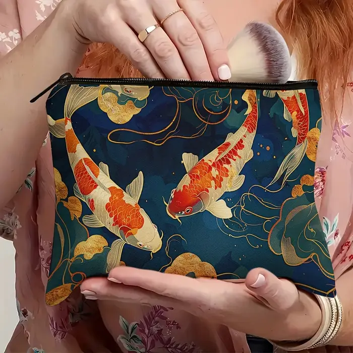 Koi Fish Design Pochette à cosmétiques Sac