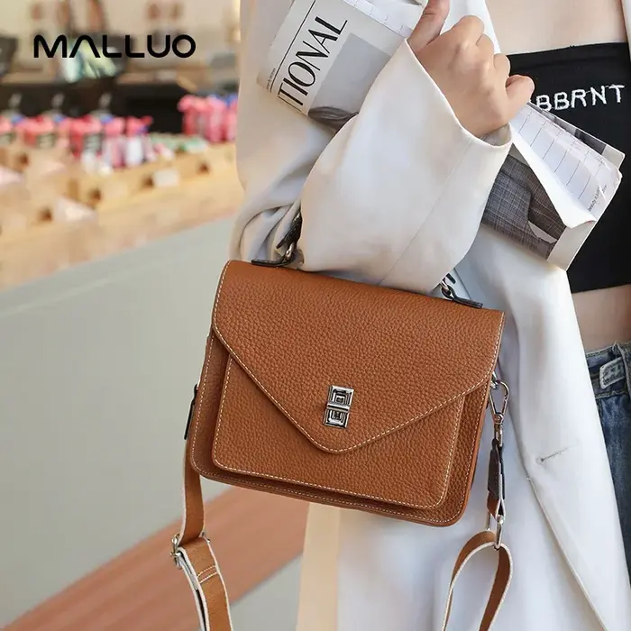 Femmes vache naturelle en cuir véritable sac à bandoulière femme grande capacité sac à bandoulière d