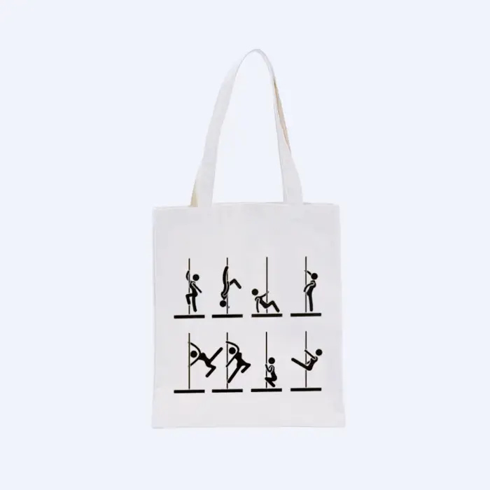 Sac fourre-tout en toile avec motif Pole Dancing