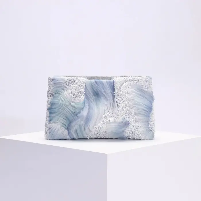 Mode paillettes pince coquille pochette pour femmes fleur broderie épaule sacs à bandoulière Vintage soirée femme