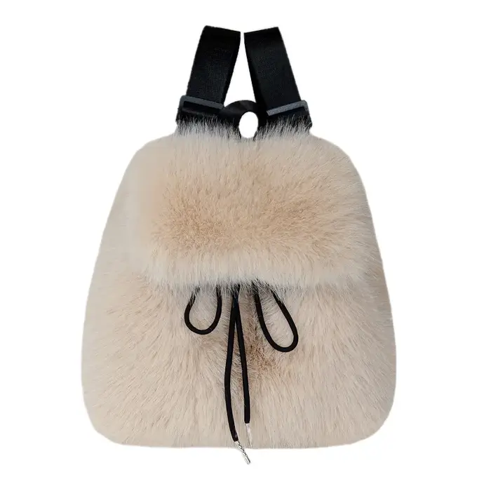 Sac à dos en fausse fourrure pour femmes